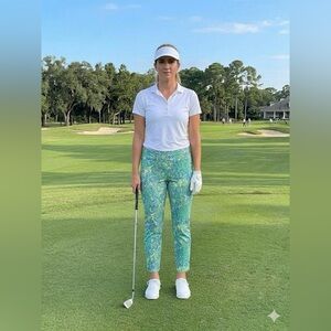 adidas Green and Blue Abstract Print Pants